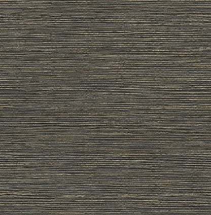 RoomMates Dimensional Grasscloth Peel and Stick Wallpaper - color: Charcoal