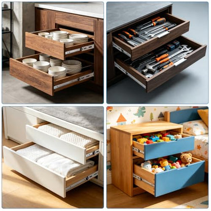 Onemake 12 Inch Soft Close Side Mount Drawer Slides Full Extension, 1 Pair - size: 12inch-300mm