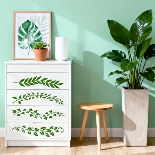 14 Pieces Leaf Vine Stencils for Painting Stencils for Crafts