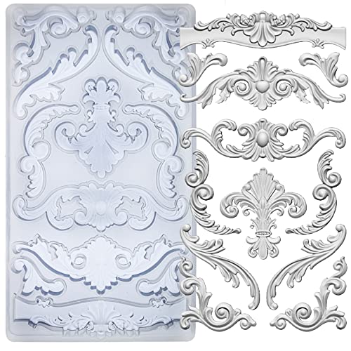 Scrollworks Mold for Polyclay Air Dry Clay Plaster - color: Scrollworks #4721