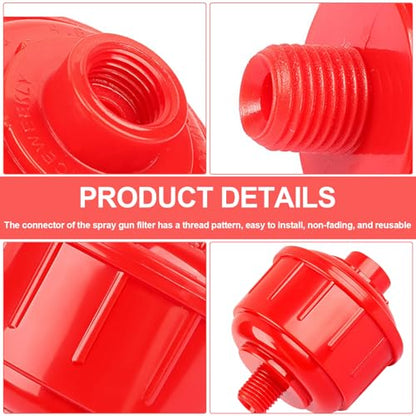 4PCS Disposable Air Water Filters, Mini Disposable Spray Gun Filter, Only Standard 1/4 Inch Threads, for Most Spray Guns and Air Tools