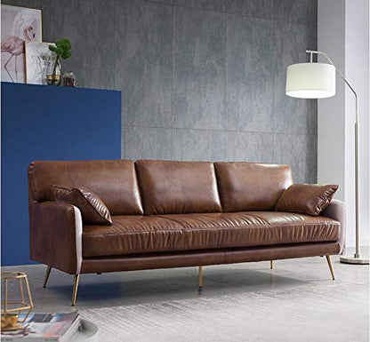 Wento Thick Faux Leather Fabric Soft Skin Grain PU Leather for Furniture Cover Reupholster Sofa Chairs Cushions Vinyl Upholstery (1 Yard, Brown) - color: Brown, size: 1 Yard (54" x 36")