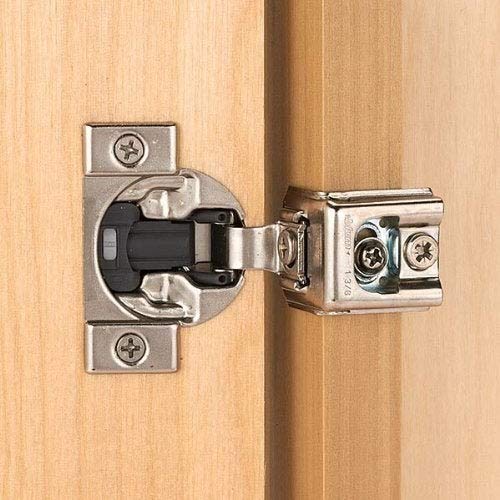 Blum 39C355B.20x1S 1-1/4" Overlay Soft Close Cabinet Hinge, Nickel Plated Steel, Nickel Finish - size: Pack of 1, style: With Screws