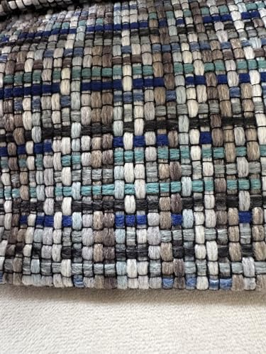OctoRose Thick Linen Blue Grey Mixed, 1 Yard (36x59 inch) Upholstery Sewing Fabrics for Sofa, Futon, Box Cushion, Daybed Mattress Cut by The Yard (Linen-Blue/Grey, 1 Yard) - color: Linen-blue/Grey