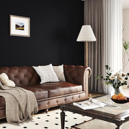 WESTICK Matte Black Wallpaper Peel and Stick Modern Black Contact Paper - color: 1. Black, size: 15.8" x 78"