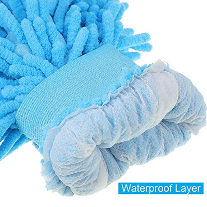 BBTO 5 Pack Car Wash Mitts Scratch Free Premium Chenille Microfiber Mitts - color: Orange,blue,green,pink,purple
