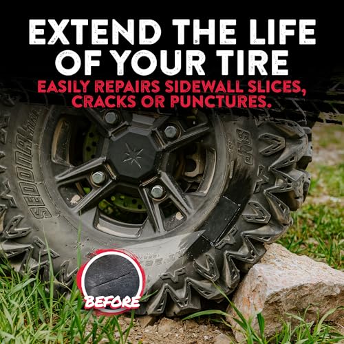 GlueTread Sidewall Tire Repair Kit, External Emergency Tubeless ATV Patch