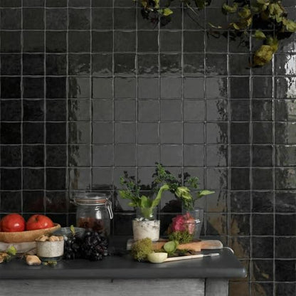 VICCI 3D Peel and Stick Backsplash, 20-Sheet 6" x 6" - color: Black