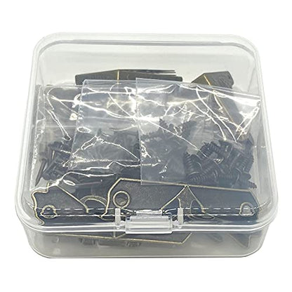2 Sets Antique Hasp Latch Lock Hinges Corner Protector Hardware Kit