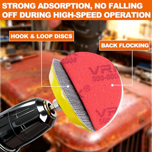36 PCS 3 Inch Hook and Loop Sanding Sponge Discs Set 180 to 3000 Grit - size: 3 In Mix Grit 36 PCS