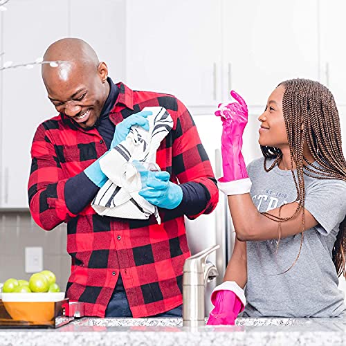 PLAYTEX HandSaver Rubber Gloves, Premium Protection for Kitchen and Household Cleaning (Medium, 6 Pack) - size: 6 Count (Pack of 1)