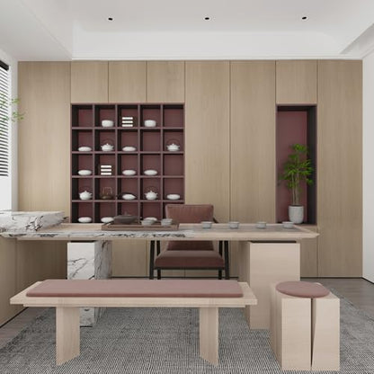 48"x118" Extra Wide Light Brown Wooden Wallpaper Peel and Stick Wood Vinyl - color: Brown, size: 48" x 118"