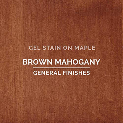 General Finishes Oil Base Gel Stain, 1 Pint, Brown Mahogany - color: Brown Mahogany, size: 1 Pint