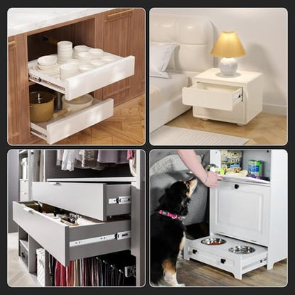 Furniware 5 Pairs 22 Inch Soft Close Drawer Slides Side Mount - size: 22 Inch