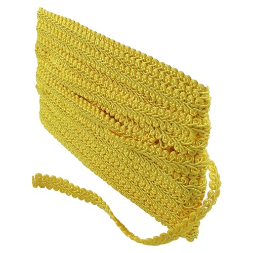Yellow Gimp Braid Trim, 1/2 Inch Width, 14 Yard - color: Yellow