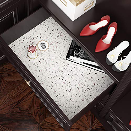Livelynine 24x394in Granite Countertop Peel and Stick White Granite Contact Paper for Countertops Waterproof Wallpaper for Bathroom Counters Kitchen Counter Top Covers Adhesive Vinyl Wrap Laminate - size: 24" x 394"