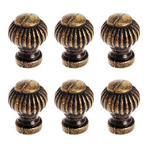 dophee 6Pcs Small Pumpkin Pattern Cabinet Knobs with Screws, 0.55" x 0.75"