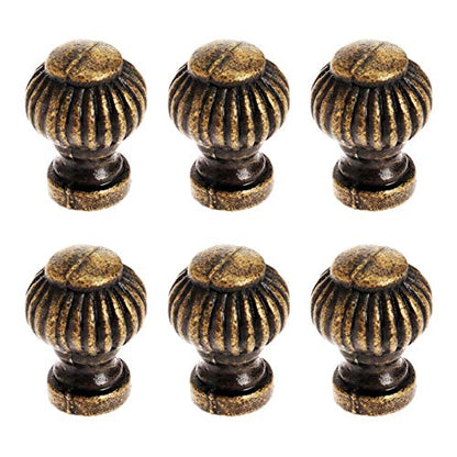 dophee 6Pcs Small Pumpkin Pattern Cabinet Knobs with Screws, 0.55" x 0.75"