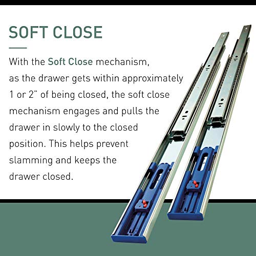 Everbilt 20 in. Soft-Close Ball Bearing Full Extension Drawer Slide (1-Pair)