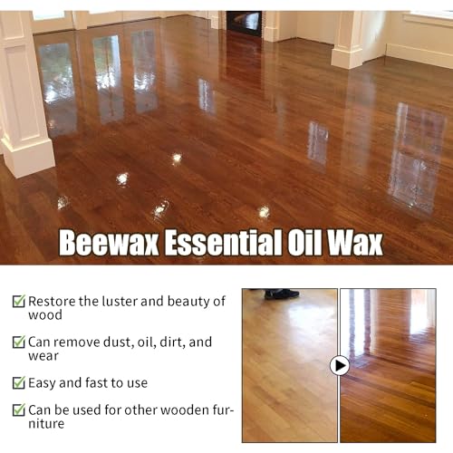 3Pcs Beeswax Spray Furniture Polish, Original Natural Beeswax Care Spray, Wood Cleaner, Wood Floor Polish for Living Room,Kitchen,Wooden Furniture Floors(120ml+Sponge+Cloth)