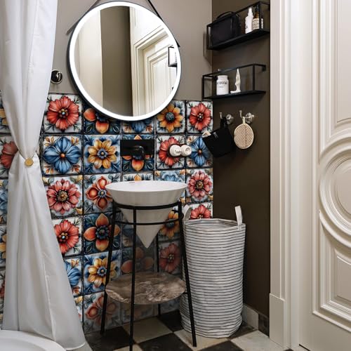 VICCI Peel and Stick Backsplash Decals, 12 Pack, 5.9x5.9 Inch - color: Art-03, size: 5.9x5.9IN*12pcs