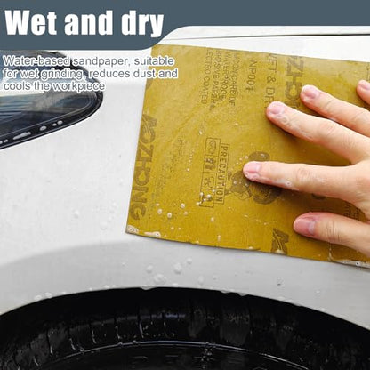 800 Grit Sand Paper, 9 x 11 Inch, 10 Pcs Wet Dry Sandpaper Sheets, Silicon Carbide for Wood, Metal, Automotive Sanding and Polishing, Waterproof and Durable - style: 800 Grit