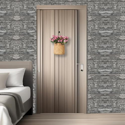 Faux Brick Wall Panels, 10 PCS, Black and Grey - color: Black Rock, size: 10PCS