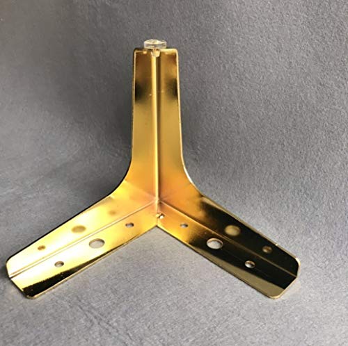 Metal Sofa Legs Furniture Replacement Leg Golden Sofa Feet Heavy Duty Triangle Cabinet Feet Set of 4 (6 Inch) - size: 6 Inch