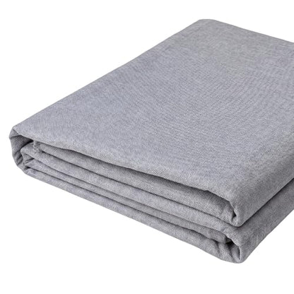 LaSilk- Premium Upholstery Fabric by the Yard, 57" Wide Thicken Faux Linen Fabric for Couch, Sofa, Chair, Pillow Cover (Light Grey, 3 Yard) - color: Light Grey, size: 3 yard