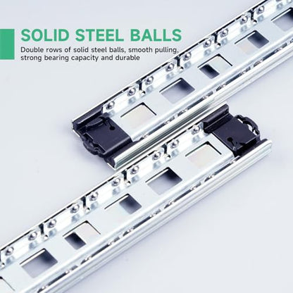 Hitess 10 Pairs Soft Close Drawer Slides 22 Inch Full Extension - size: 22 Inch