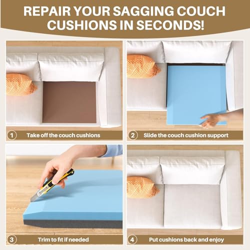 Couch Cushion Support for Sagging Cushions, 22''x22''x2 40D&35D