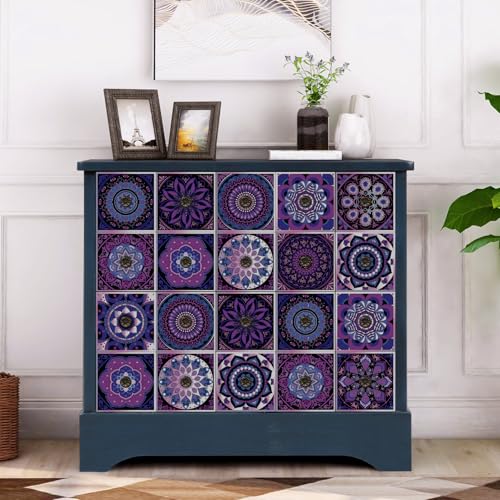 VICCI 24 Pcs Waterproof Peel and Stick Tile Stickers, 5.9x5.9 Vinyl Tiles - color: Art-106, size: 5.9x5.9IN*12pcs