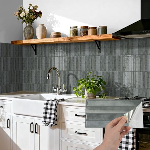 VICCI Subway Tile Stickers, Modern Gray, 4.72x9.68 Inch, 20-Sheet - color: Modern Gray