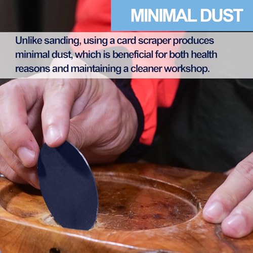 16PCS Cabinet Card Scrapers, High-Strength Blue Spring Steel Woodworking Tools for Engraving, Deburring, Polishing & Contour Sanding - size: Set B
