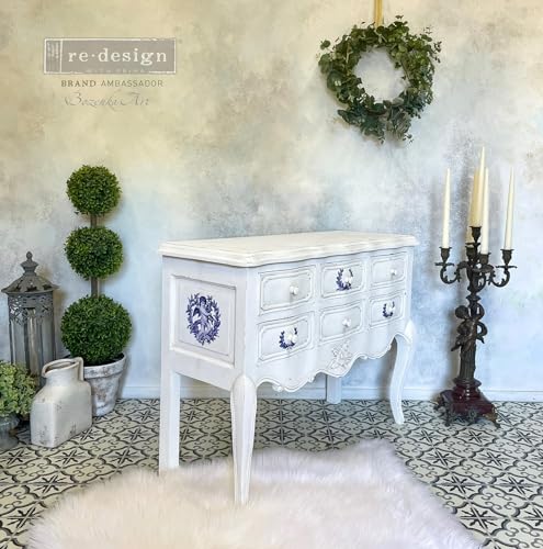 Redesign With Prima Decor Small Transfers – French Bue – 3 sheets, 6″x12″ 655350656683 Rub on Transfers for Furniture home decor furniture transfer furniture Tattoo Wall Stickers 3D Home Wall Decal