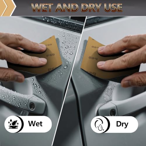 18-Sheet Premium Wet Dry Sandpaper Assortment, 9 x 11 Inch - style: MixGrit 18Pcs