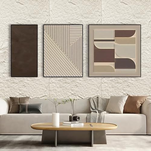 Faux Stone Wall Panels, 5-Pack 3D PU Cement-Texture Panels, White - color: Ivory