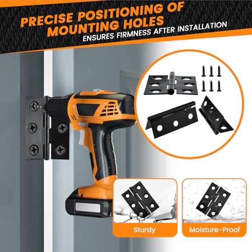 12 Pcs Small Door Hinges, 2 Inch Stainless Steel Mini Folding Butt Hinges - size: 2 Inch, 12Pcs
