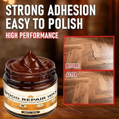 Wood Filler Repair Wax - Hardwood Floor Restorer, Furniture Scratch Repair