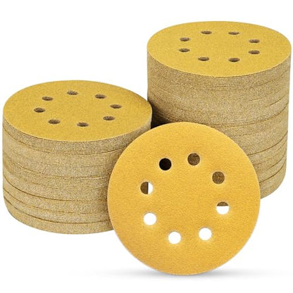 100PCS 5 Inch Sanding Discs 120 Grit Random Orbit Sander Sandpaper - style: Advanced Aluminum Oxide