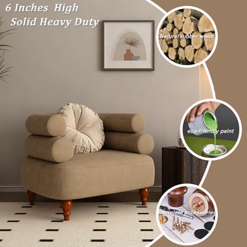 DWYL & LWYD Wood Furniture Legs 6 Inches Set of 4,Heavy Duty Rubber Wood Replacement Couch Legs Sofa Legs Cabinet Legs Dresser Legs Wooden Legs for Furniture (Walnut Finish,6 Inches Height) - color: Walnut, size: 6 Inch