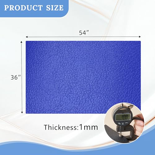 Leather and Imitation Leather,Vinyl Faux Leather Sheets - color: Royal Blue, size: 1 Yard