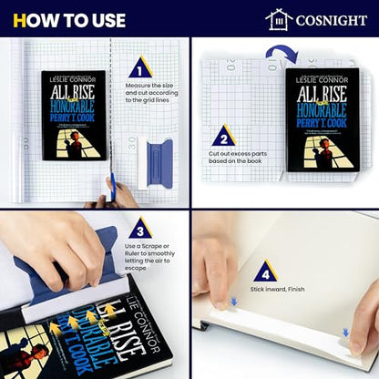 COSNIGHT Clear Contact Paper Peel and Stick for Wall Protector - size: 23.6"W x 118"L