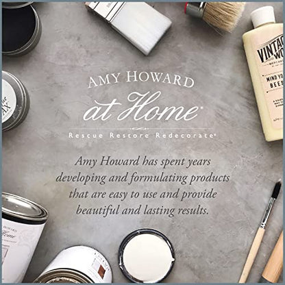 AMY HOWARD AT HOME One Hour Miracle Paint - Water-Based Enamel Paint - Scrubbable Eggshell Finish Furniture Paint - All in One Paint - No Stripping, Sanding, or Priming - 32 OZ - Java - color: Java
