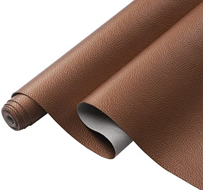 Picheng Pearlescent Faux Leather Fabric: 13.8" x 53" Soft Faux Leather Roll - color: Bronze