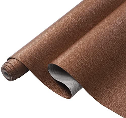 Picheng Pearlescent Faux Leather Fabric: 13.8" x 53" Soft Faux Leather Roll - color: Bronze
