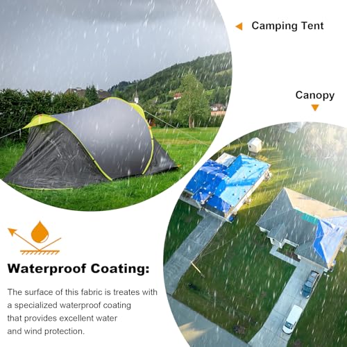 Waterproof Canvas Fabric by The Yard 600D Upholstery Outdoor Fabric 58" W - color: Midnight Blue