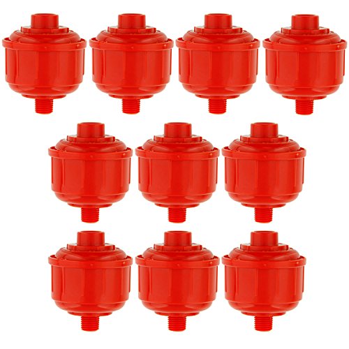 TCP Global 10-Pack Mini Spray Gun Filters with 1/4" Threads - size: Pack of 10