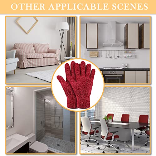Patelai 3 Pairs Microfiber Dusting Gloves for Plants Leaf, Medium - color: Brown, Dark Green, Dark Red, size: Medium