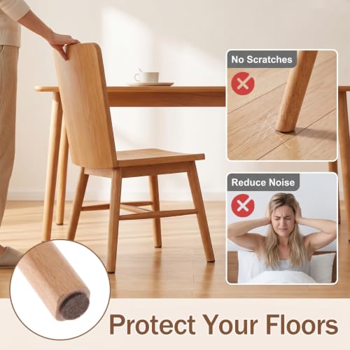 150 Pcs Felt Pads for Chair Legs, Self Adhesive Chair Felt Pad